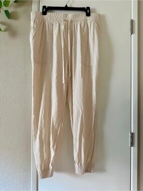 a new day Wide Leg pants Beige Linen-Texture Size XL
